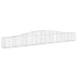 vidaXL Cestas de gaviones 4 uds forma de arco hierro 400x30x40/60 cm vidaXL Cestas de gaviones 4 uds forma de arco hierro 400x30x40/60 cm