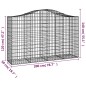 vidaXL Cestas gaviones 13 uds forma de arco hierro 200x50x120/140 cm vidaXL Cestas gaviones 13 uds forma de arco hierro 200x50x120/140 cm