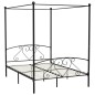 vidaXL Estructura de cama con dosel metal negro 140x200 cm vidaXL Estructura de cama con dosel metal negro 140x200 cm