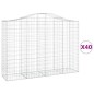vidaXL Cestas gaviones 40 uds forma de arco hierro 200x50x140/160 cm vidaXL Cestas gaviones 40 uds forma de arco hierro 200x50x140/160 cm