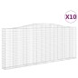 vidaXL Cestas de gaviones 10 uds forma de arco hierro 400x30x160/180cm vidaXL Cestas de gaviones 10 uds forma de arco hierro 400x30x160/180cm