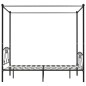 vidaXL Estructura de cama con dosel metal negro 140x200 cm vidaXL Estructura de cama con dosel metal negro 140x200 cm