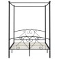 vidaXL Estructura de cama con dosel metal negro 140x200 cm vidaXL Estructura de cama con dosel metal negro 140x200 cm