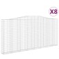 vidaXL Cestas de gaviones 8 uds forma de arco hierro 400x30x180/200 cm vidaXL Cestas de gaviones 8 uds forma de arco hierro 400x30x180/200 cm