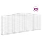 vidaXL Cestas de gaviones 9 uds forma de arco hierro 400x30x140/160 cm vidaXL Cestas de gaviones 9 uds forma de arco hierro 400x30x140/160 cm