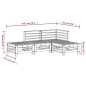 vidaXL Juego de muebles de jardín 4 pzas madera maciza de pino gris