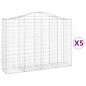 vidaXL Cestas gaviones 5 uds forma de arco hierro 200x50x140/160 cm vidaXL Cestas gaviones 5 uds forma de arco hierro 200x50x140/160 cm