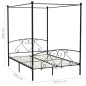 vidaXL Estructura de cama con dosel metal negro 140x200 cm vidaXL Estructura de cama con dosel metal negro 140x200 cm