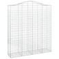 vidaXL Cestas de gaviones 4 uds forma de arco hierro 200x50x220/240 cm vidaXL Cestas de gaviones 4 uds forma de arco hierro 200x50x220/240 cm