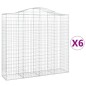 vidaXL Cestas de gaviones 6 uds forma de arco hierro 200x50x180/200 cm vidaXL Cestas de gaviones 6 uds forma de arco hierro 200x50x180/200 cm