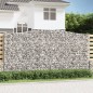 vidaXL Cestas de gaviones 3 uds forma de arco hierro 400x30x200/220 cm