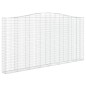 vidaXL Cestas de gaviones 3 uds forma de arco hierro 400x30x200/220 cm