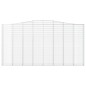 vidaXL Cestas de gaviones 3 uds forma de arco hierro 400x30x200/220 cm