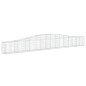 vidaXL Cestas de gaviones 9 uds forma de arco hierro 400x30x40/60 cm vidaXL Cestas de gaviones 9 uds forma de arco hierro 400x30x40/60 cm