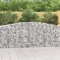 vidaXL Cestas de gaviones 9 uds forma de arco hierro 400x30x100/120 cm vidaXL Cestas de gaviones 9 uds forma de arco hierro 400x30x100/120 cm