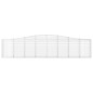 vidaXL Cestas de gaviones 8 uds forma de arco hierro 400x30x80/100 cm vidaXL Cestas de gaviones 8 uds forma de arco hierro 400x30x80/100 cm