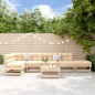 vidaXL Juego de muebles de jardín 7 piezas madera maciza de pino vidaXL Juego de muebles de jardín 7 piezas madera maciza de pino