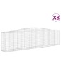 vidaXL Cestas de gaviones 8 uds forma de arco hierro 400x50x100/120 cm vidaXL Cestas de gaviones 8 uds forma de arco hierro 400x50x100/120 cm