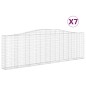 vidaXL Cestas de gaviones 7 uds forma de arco hierro 400x30x120/140 cm vidaXL Cestas de gaviones 7 uds forma de arco hierro 400x30x120/140 cm