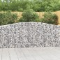 vidaXL Cestas de gaviones 3 uds forma de arco hierro 400x30x100/120 cm vidaXL Cestas de gaviones 3 uds forma de arco hierro 400x30x100/120 cm