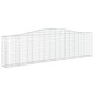 vidaXL Cestas de gaviones 3 uds forma de arco hierro 400x30x100/120 cm vidaXL Cestas de gaviones 3 uds forma de arco hierro 400x30x100/120 cm