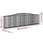 vidaXL Cestas de gaviones 3 uds forma de arco hierro 400x30x100/120 cm vidaXL Cestas de gaviones 3 uds forma de arco hierro 400x30x100/120 cm