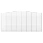 vidaXL Cestas de gaviones 2 uds forma de arco hierro 400x30x180/200 cm
