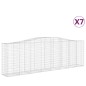 vidaXL Cestas de gaviones 7 uds forma de arco hierro 400x50x120/140 cm vidaXL Cestas de gaviones 7 uds forma de arco hierro 400x50x120/140 cm