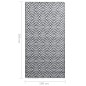 vidaXL Alfombra de exterior PP blanco y negro 190x290 cm vidaXL Alfombra de exterior PP blanco y negro 190x290 cm