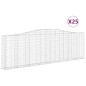vidaXL Cestas de gaviones 25 uds forma de arco hierro 400x30x120/140cm vidaXL Cestas de gaviones 25 uds forma de arco hierro 400x30x120/140cm