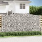 vidaXL Cestas de gaviones 5 uds forma de arco hierro 400x50x200/220 cm