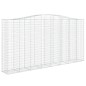 vidaXL Cestas de gaviones 5 uds forma de arco hierro 400x50x200/220 cm