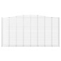 vidaXL Cestas de gaviones 5 uds forma de arco hierro 400x50x200/220 cm