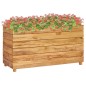 vidaXL Jardinera madera maciza de teca y acero 100x40x55 cm vidaXL Jardinera madera maciza de teca y acero 100x40x55 cm