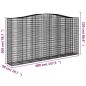 vidaXL Cestas de gaviones 5 uds forma de arco hierro 400x50x200/220 cm