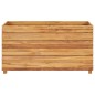 vidaXL Jardinera madera maciza de teca y acero 100x40x55 cm vidaXL Jardinera madera maciza de teca y acero 100x40x55 cm