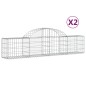 vidaXL Cestas de gaviones 2 uds forma de arco hierro 200x30x40/60 cm vidaXL Cestas de gaviones 2 uds forma de arco hierro 200x30x40/60 cm