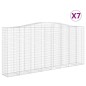 vidaXL Cestas de gaviones 7 uds forma de arco hierro 400x50x180/200 cm vidaXL Cestas de gaviones 7 uds forma de arco hierro 400x50x180/200 cm