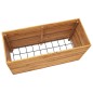 vidaXL Jardinera madera maciza de teca y acero 100x40x55 cm vidaXL Jardinera madera maciza de teca y acero 100x40x55 cm