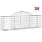 vidaXL Cestas de gaviones 6 uds forma de arco hierro 200x30x60/80 cm vidaXL Cestas de gaviones 6 uds forma de arco hierro 200x30x60/80 cm