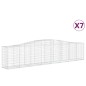 vidaXL Cestas de gaviones 7 uds forma de arco hierro 400x50x80/100 cm vidaXL Cestas de gaviones 7 uds forma de arco hierro 400x50x80/100 cm