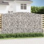 vidaXL Cestas de gaviones 7 uds forma de arco hierro 400x50x220/240 cm
