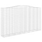 vidaXL Cestas de gaviones 7 uds forma de arco hierro 400x50x220/240 cm