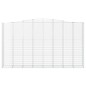 vidaXL Cestas de gaviones 7 uds forma de arco hierro 400x50x220/240 cm