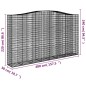 vidaXL Cestas de gaviones 7 uds forma de arco hierro 400x50x220/240 cm