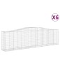 vidaXL Cestas de gaviones 6 uds forma de arco hierro 400x50x100/120 cm vidaXL Cestas de gaviones 6 uds forma de arco hierro 400x50x100/120 cm