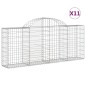 vidaXL Cestas de gaviones 11 uds forma de arco hierro 200x30x80/100 cm vidaXL Cestas de gaviones 11 uds forma de arco hierro 200x30x80/100 cm