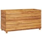 vidaXL Jardinera madera maciza de teca y acero 100x40x55 cm vidaXL Jardinera madera maciza de teca y acero 100x40x55 cm