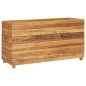 vidaXL Jardinera madera maciza de teca y acero 100x40x55 cm vidaXL Jardinera madera maciza de teca y acero 100x40x55 cm