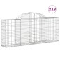 vidaXL Cestas de gaviones 13 uds forma de arco hierro 200x30x80/100 cm vidaXL Cestas de gaviones 13 uds forma de arco hierro 200x30x80/100 cm